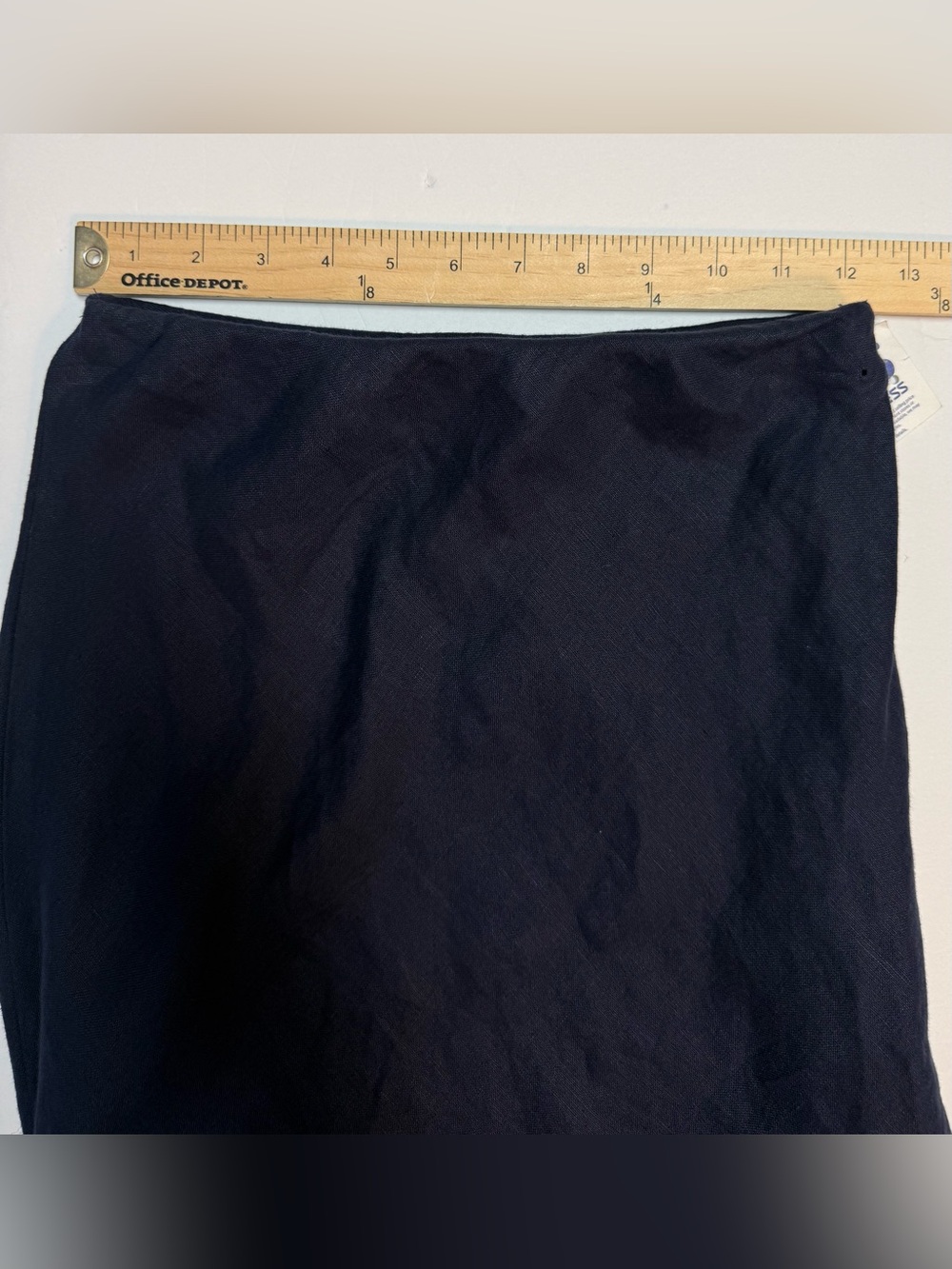 NWT Madewell Navy Linen Maxi Skirt with Subtle A-Line Silhouette size 00 - Picture 5 of 15